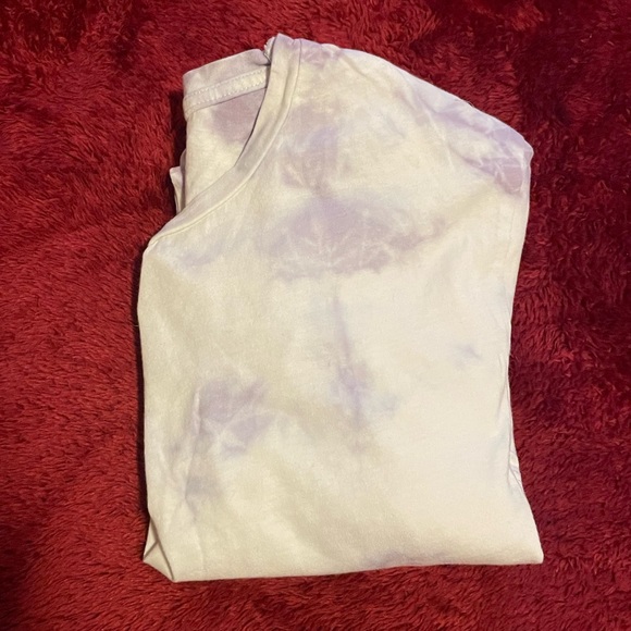 Mens Small Jack & Jones Tie Dye Cotton Tee in Lavender & White - Picture 3 of 5